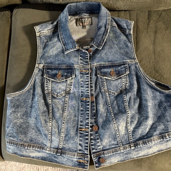 torrid Jackets & Blazers - Torrid Blue Denim Vest